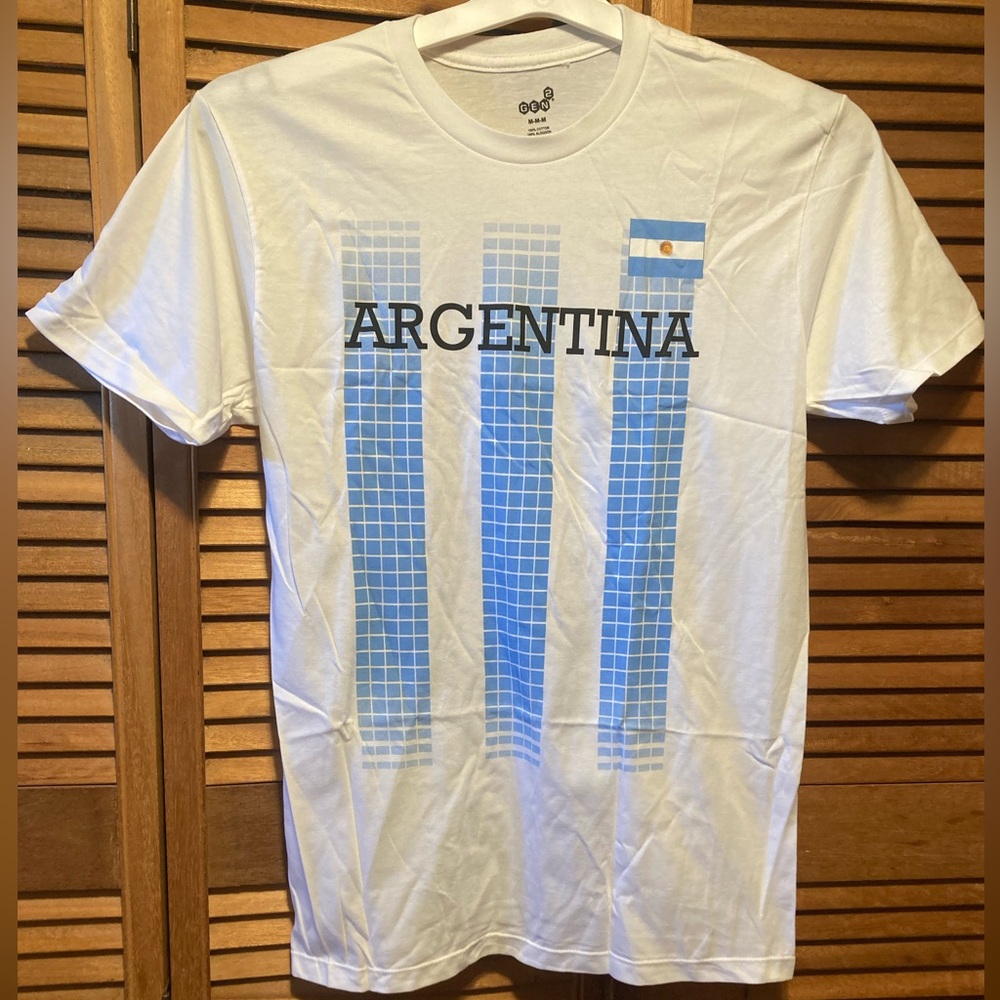 GEN2 National Soccer Apparel Argentina White Soccer Tee Shirt